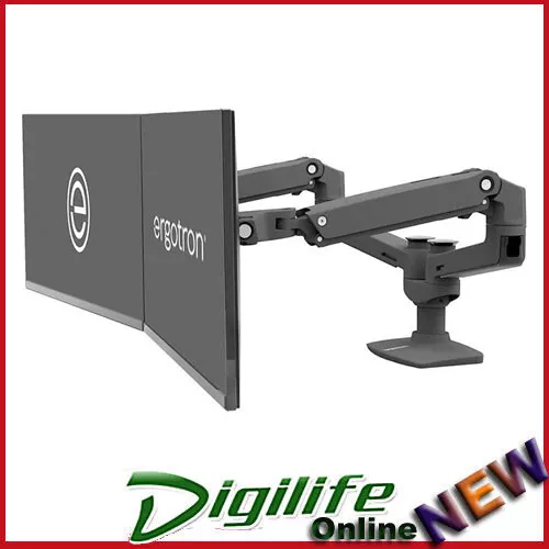 Ergotron LX Dual Side-by-Side Arm Dual Monitor Mount Black 45-245-224