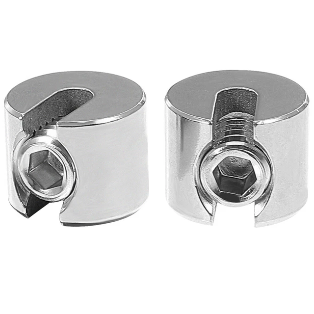2 Pcs Serre-câble Métallique Clip De Corde En Acier Inoxydable Pince À Corde