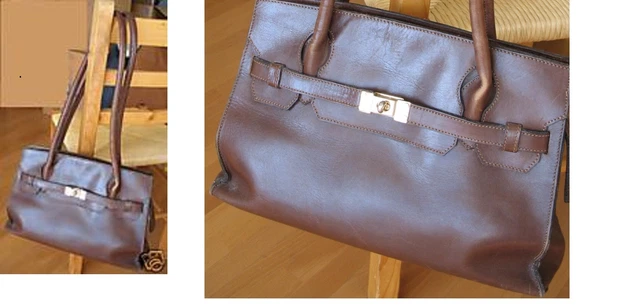 Sac vintage cuir marron porté épaule TBE