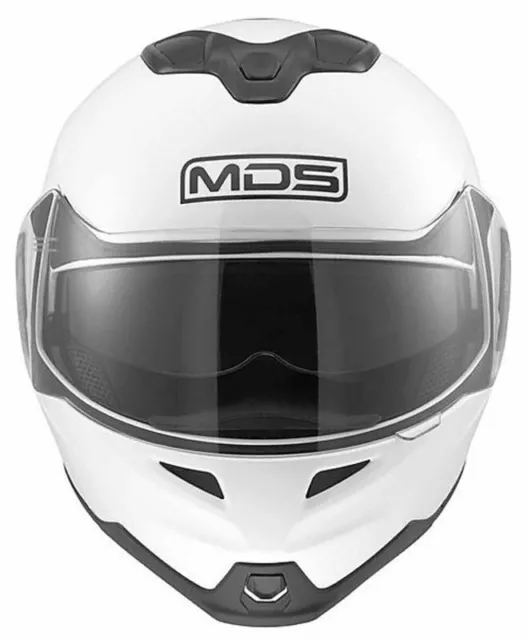 Casco Moto Modulare MD200 MDS E2205 SOLID Bianco 3