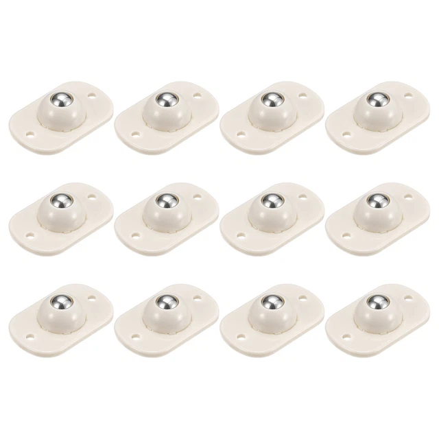 Self Adhesive Caster Wheels, (12 / White) Mini Swivel Paste Universal Pulley