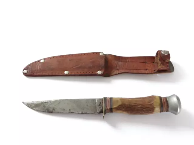 ERN Solingen Jagdmesser Bowie Messer 21,5 cm Fahrtenmesser Vintage