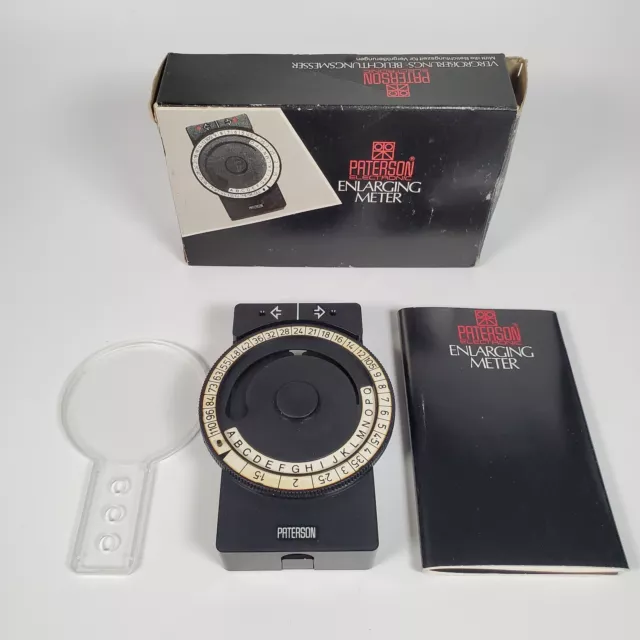 Paterson Enlarging Exposure Meter with Diffuser Battery Operated In Original Box