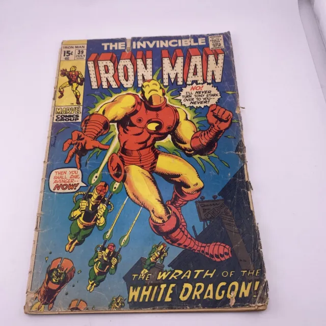 The Invincible Iron Man #39 Stan Lee Tony Stark MARVEL COMICS