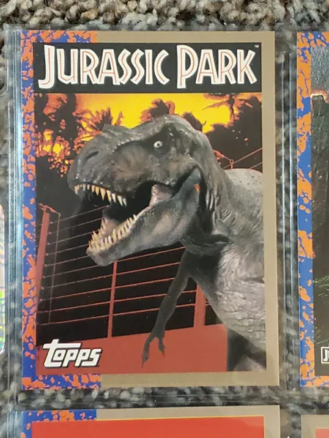 Jurassic Park Series 1 1993 Topps Set Of 88 Cards With Sticker Set (11)