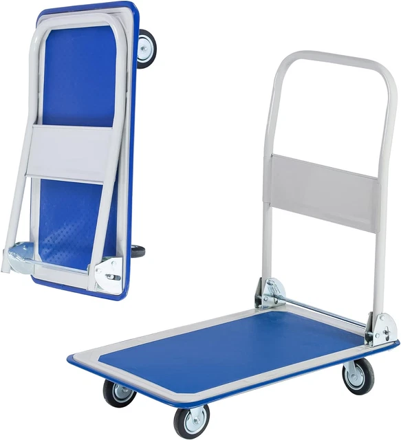 Push Cart Dolly Dolly Cart Platform Truck Folding Foldable Flatbed Dolly Metal w