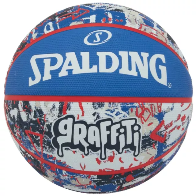 Spalding Graffiti Ball 84377Z, Unisexe, ballons de basket, Grise