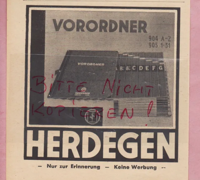 BERLIN, Werbung 1941, Herm. Herdegen GmbH Hand-Ordner