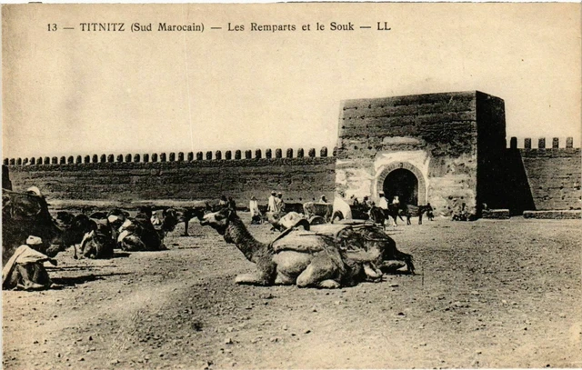 CPA AK Titnitz - Les Remparts et le Souk MAROC (797326)