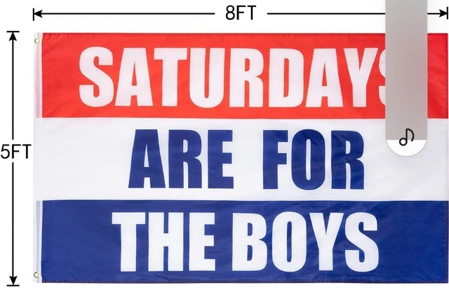 SATURDAYS Are For The BOYS Man Cave Flag Banner 150cm x 90cm 5ft x 8ft Large NEW