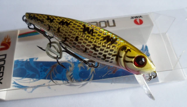 Noeby leurre pêche mer rivière 8cm 9,2g nage jusqu'à 2m jaune noir