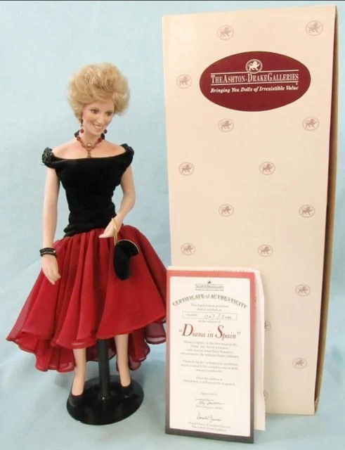 Ashton Drake Princess Diana In Spain Porcelain Doll By Titus Tomescu W/Coa*Box