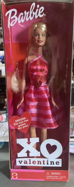 N IB 2002 Barbie XO Valentine with Tic Tac Toe Game for You