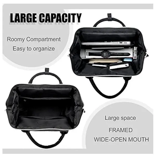 Women's Laptop Backpack 15.6 Inch Waterproof USB Charging Port Travel Bag G 3