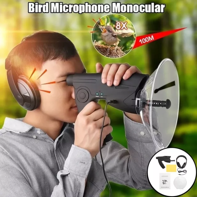 300FT Bird Recording Observing Listening Device Magnification Bionic Ear Sound 2