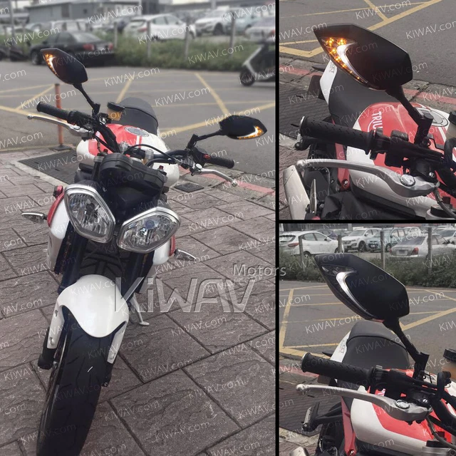 2tone LED rétroviseurs ambre blanc DRL & INDICATOR 10mm forYamaha XJR1300 MT-01