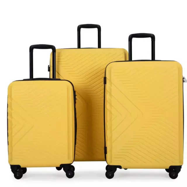 20/24/28 3 Piece Luggage Sets ABS Lightweight Suitcase with Spinner Wheels