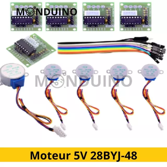 5pcs Moteurs Pas à Pas 5V 28BYJ-48 Stepper Motor + 5pcs Driver Board Carte Pilot