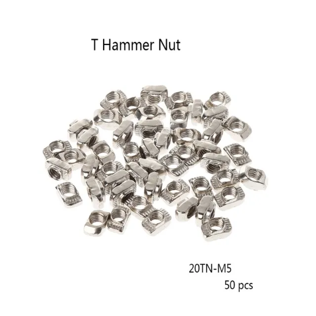 50Pcs/Set Printer  for T Hammer Nut Fastener Connector For 2020 Profile