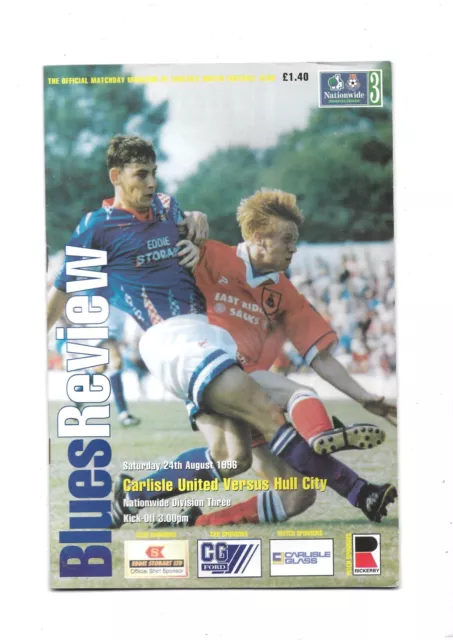 Carlisle United V Hull City 24/08/1996 Division 3 (E)