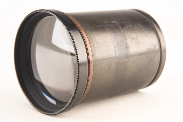 Bausch & Lomb Optical Co 15'' 381mm Yellow Dot Brass Projection Lens Antique V24