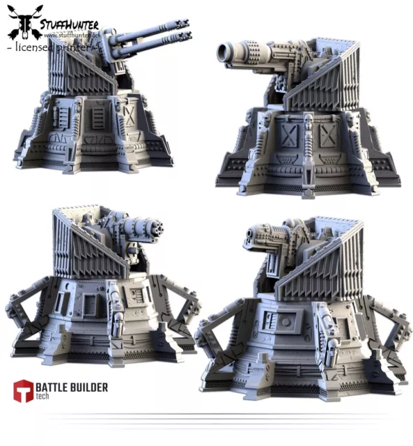 Dessus de Table Terrain Bâtiment Armes à Feu Canons Tour Imperium