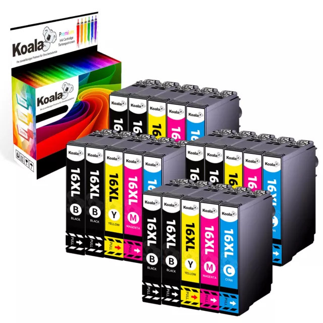 20x Druckerpatronen kompatibel zu Epson 16XL 16 für WF 2760 2750 2630 2530 2510