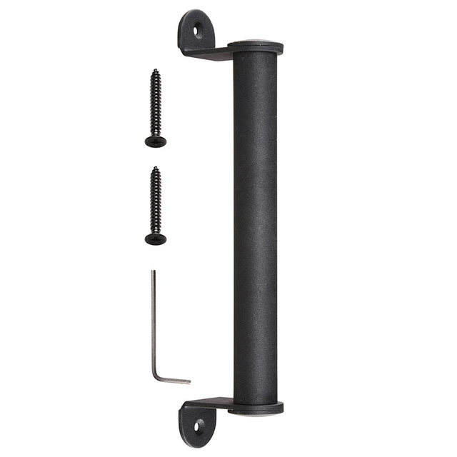 10" Matte Black Sliding Barn Door Cylindrical Handle Cast Iron Pull Gate Cabinet