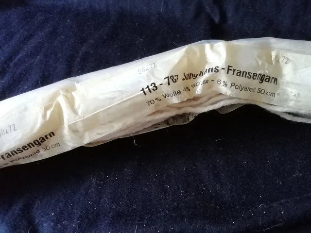 Junghans Teppich-Fransengarn natur 48 cm Längenzuschnitt