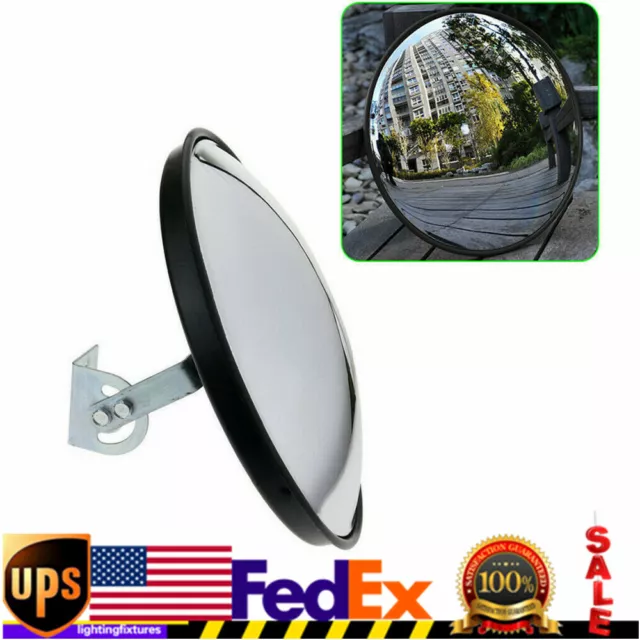 12" Wide Angle Mirror Security Convex Mirror Outdoor Road Traffic Driveway Safe