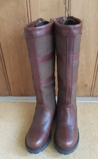 New ** Harry Hall ** Denton Long Leather Country Riding Boots Adults Size 3 2