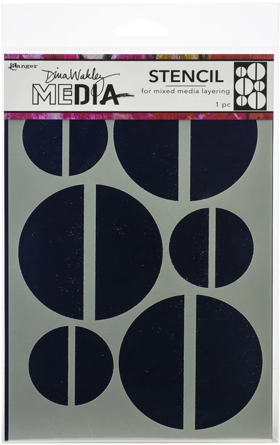 3 Pack Dina Wakley Media Stencils 9"X6"-Large Halves -MDS-68235