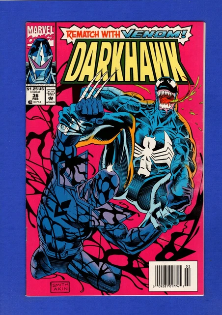 Darkhawk #36 Nm 9.4 High Grade Marvel Comics Venom Cover