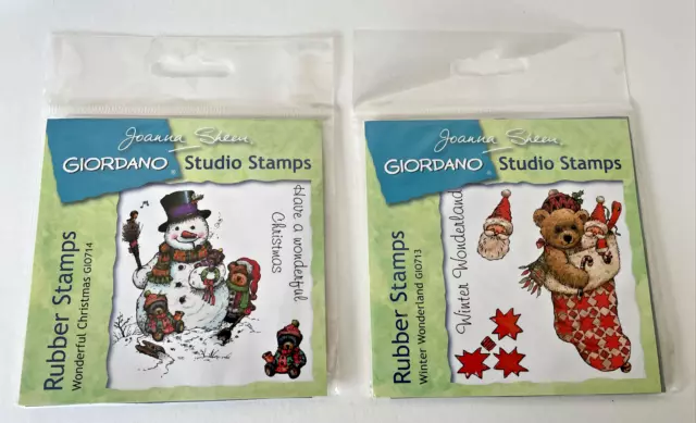 2 Joanna Sheen Giordano Studio Stamps Winter Wonderland and Wonderful Christmas