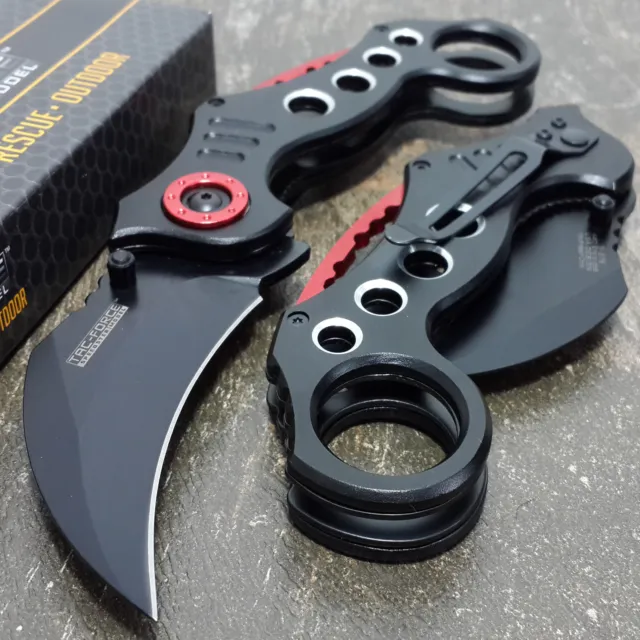 7.75" TAC FORCE KARAMBIT ASSISTED OPEN FOLDING TACTICAL POCKET KNIFE Spring Claw