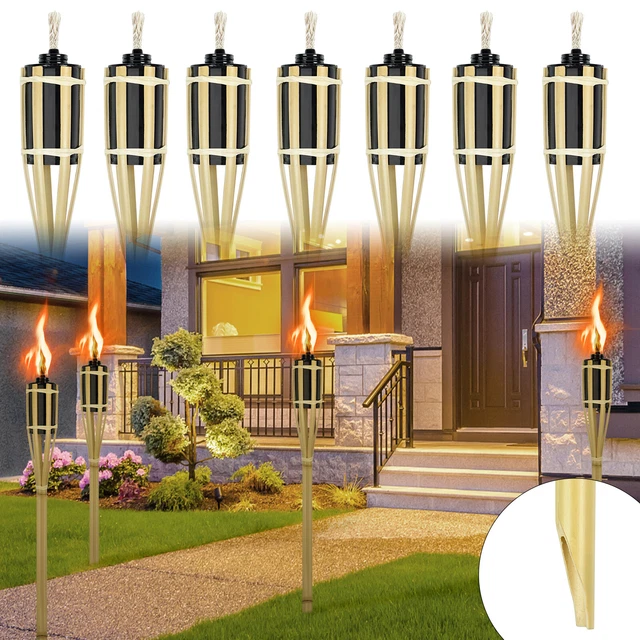 Weinflaschen Fackel Docht Set - 10x Messinghalter Mit Fiberglasdochten