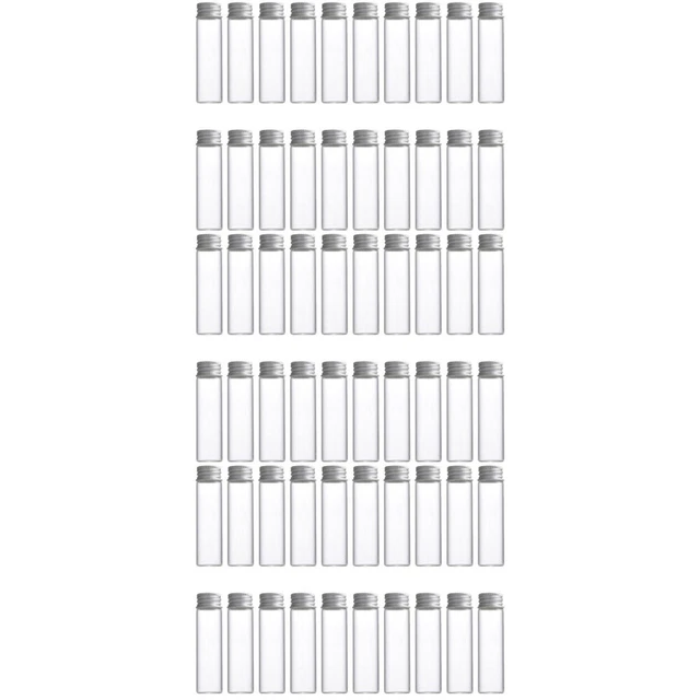 60 pcs mini bouteille de voeux bouteilles de tubes en verre