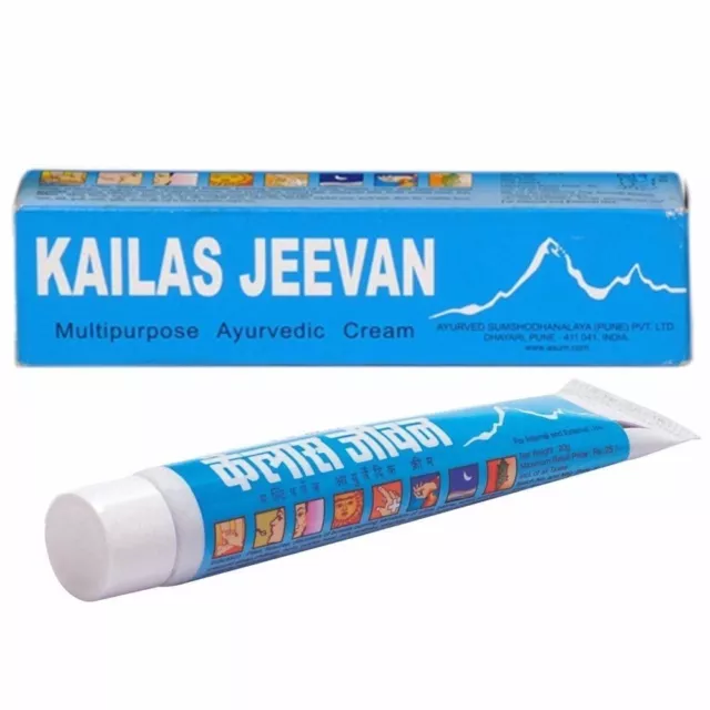 5x Kailas Jeevan Multipurpose Ayurvedic Skin ointment Cream 20g tube 100% vegan