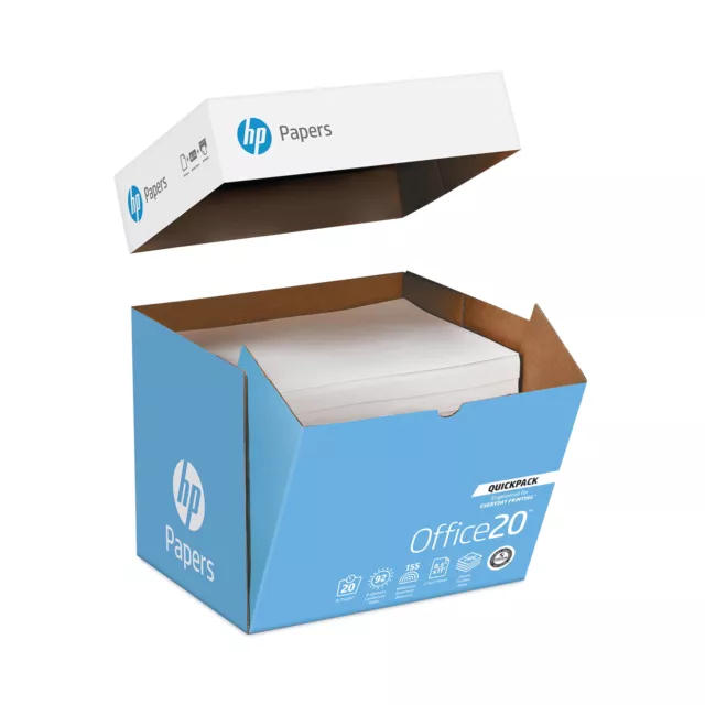 Printer Paper, Office 20lb, 8.5x11, White, 1 Quickpack, 2500 Sheets