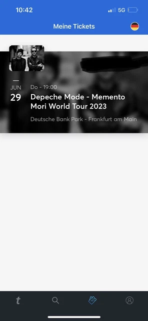 2x DEPECHE MODE FRANKFURT 29.06.2023 STEHPLATZ INNENRAUM TICKETS KARTEN