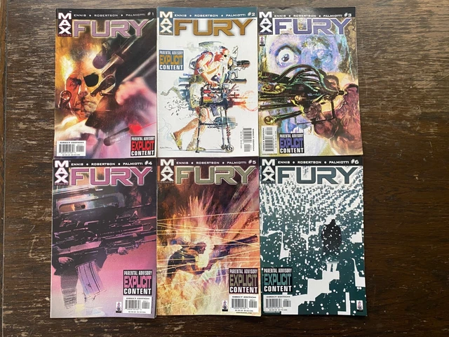 FURY FULL RUN LOT (6) 1 2 3 4 5 6 Garth Ennis Preacher The Punisher MAX Nick