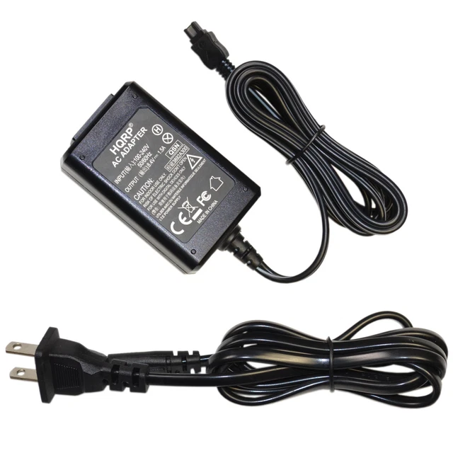 HQRP AC Adapter Charger for Sony HandyCam DCR-DVD203 DCR-DVD205 DCR-DVD305
