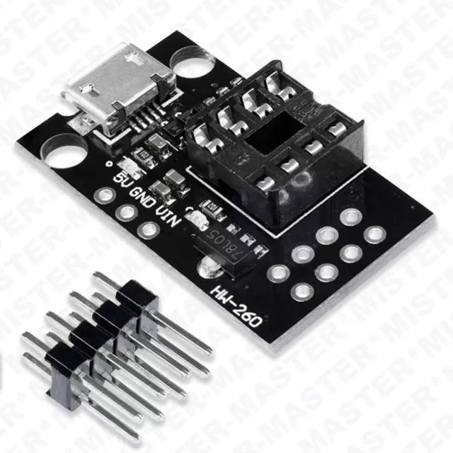 PROGRAMMATORE  ATtiny13A  ATtiny25 ATtiny45 ATtiny85 SCHEDA DI SVILUPPO MicroUSB