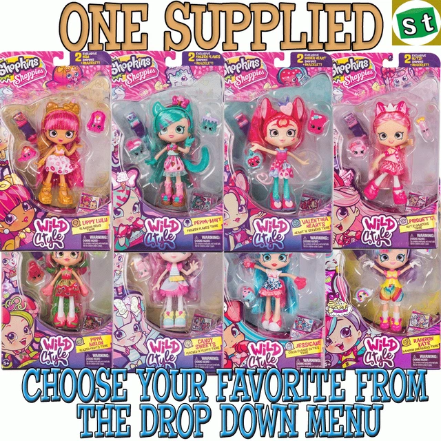 SHOPKINS WILD STYLE Shoppies Themed Doll Series 9 ONE SUPPLIED