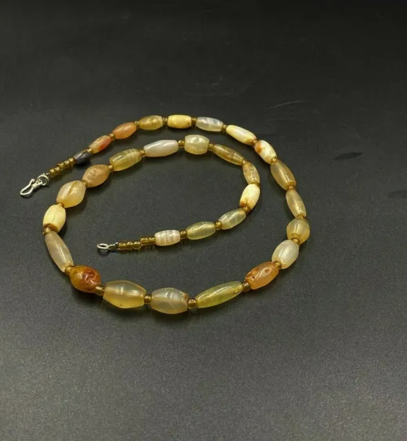OLD Beads Antique Trade Jewelry Agate Necklace Ancient Antiquities Myanmar 4