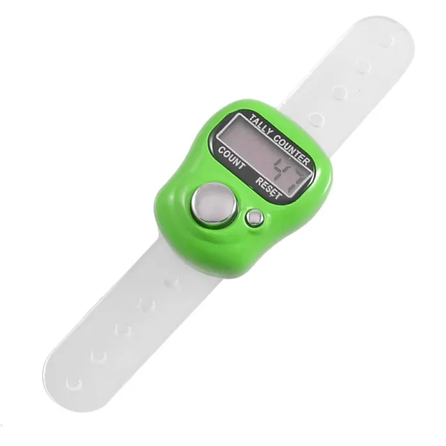 Plástico Verde Case 5 Dígitos LCD Electrónica Dedo Contador Manual Contador