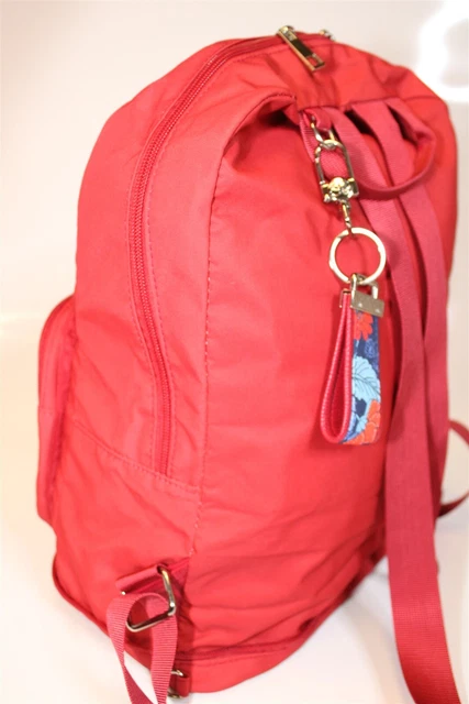 Samantha Brown NEW Large Red Canvas Travel Backpack Carry On Bag 16