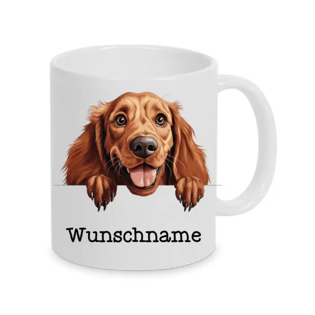 Irish Setter Dog Mom - Personalisierte Tasse mit Wunsch Namen oder Text