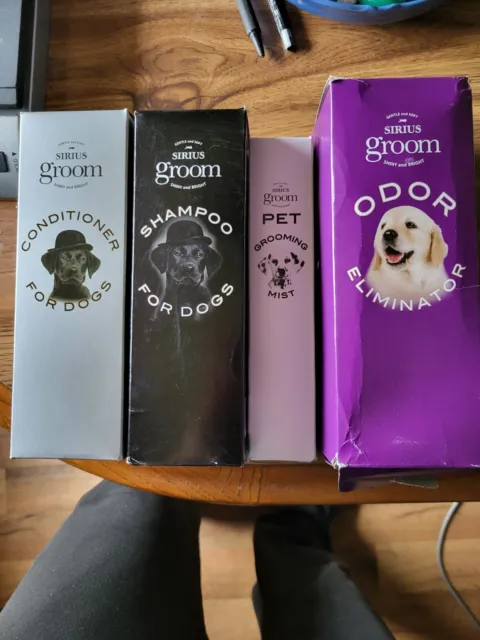 Lot Avon Sirius Groom Dog Shampoo & Conditioner  Odor Eliminator & Grooming Mist