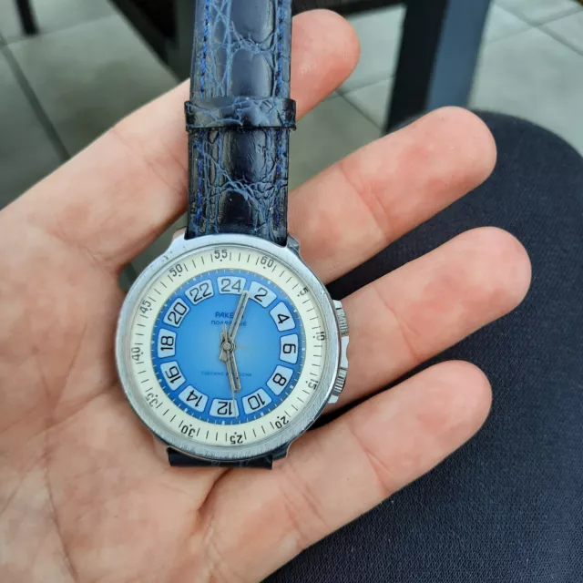 Raketa 24h Uhr Vintage Handaufzug Stahl